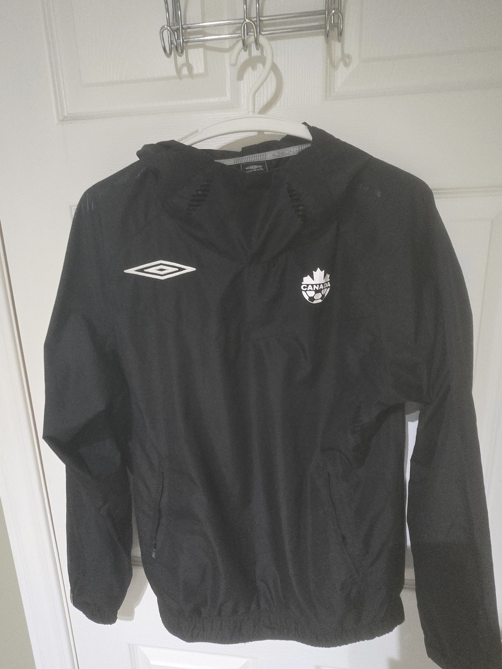 Umbro Black Canada Soccer Windbreaker Jacket